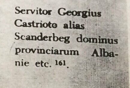 Nënshkrimi autentik i Skanderbegut nga një dokument i shek. XV