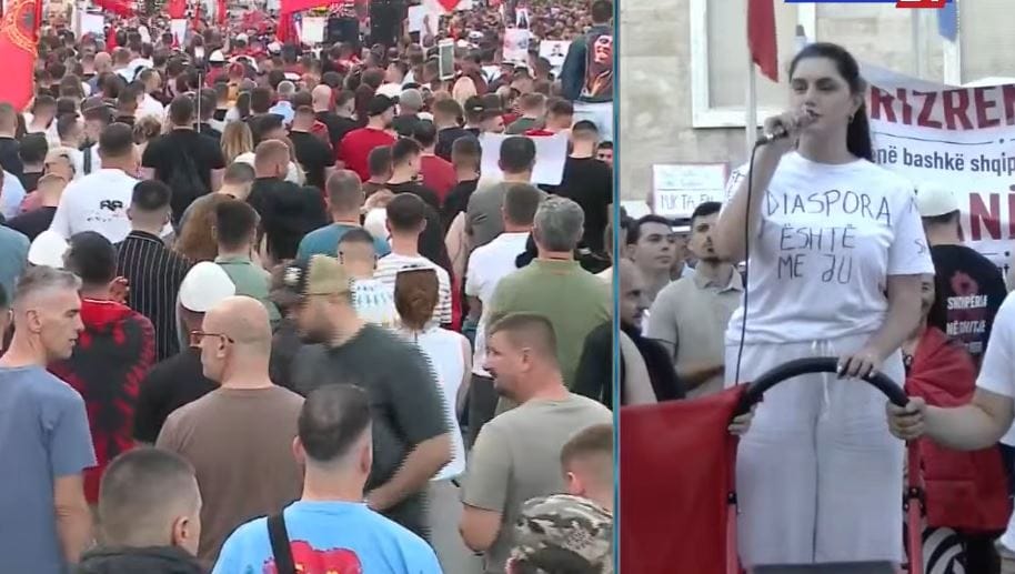 Çfarë kërkoi protestuesja nga Frankfurti para Kryeministrisë?