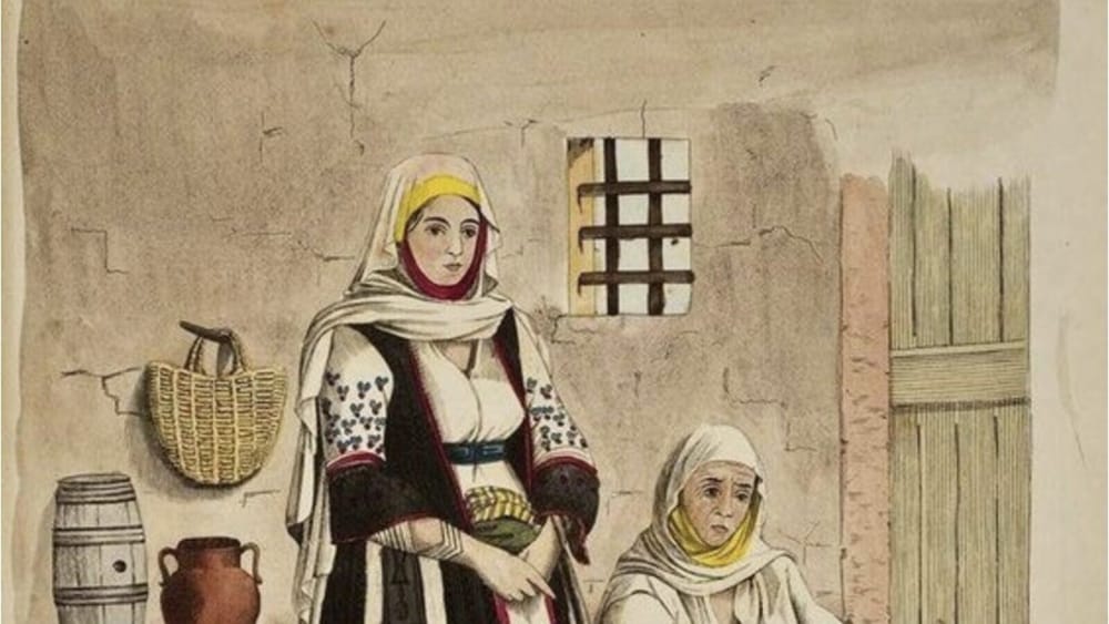 Gra arvanitase në veshje tradicionale — komuniteti shqipfolës i Greqisë të cilit Kola i kushtoi jetën