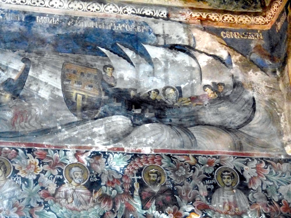 Afreske (1726) të David Selenicës në kishën e Shën Kollit, Voskopojë
