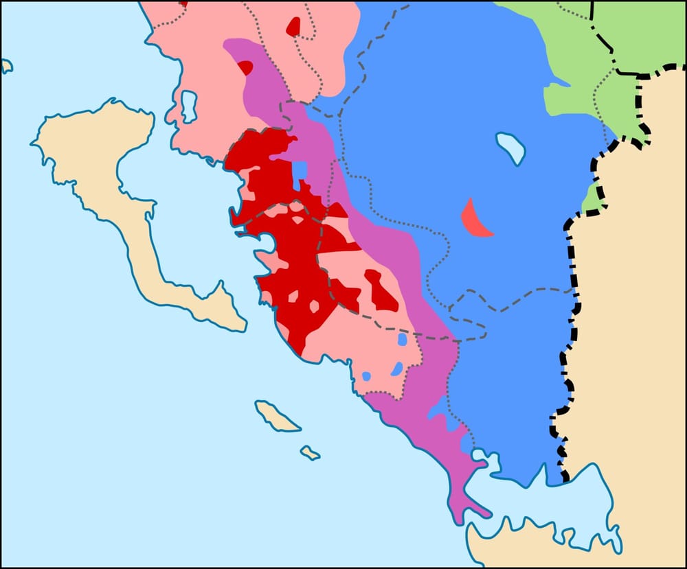 Hartë etnografike e Çamërisë (fillimi i shek. XX). N.Hoxha