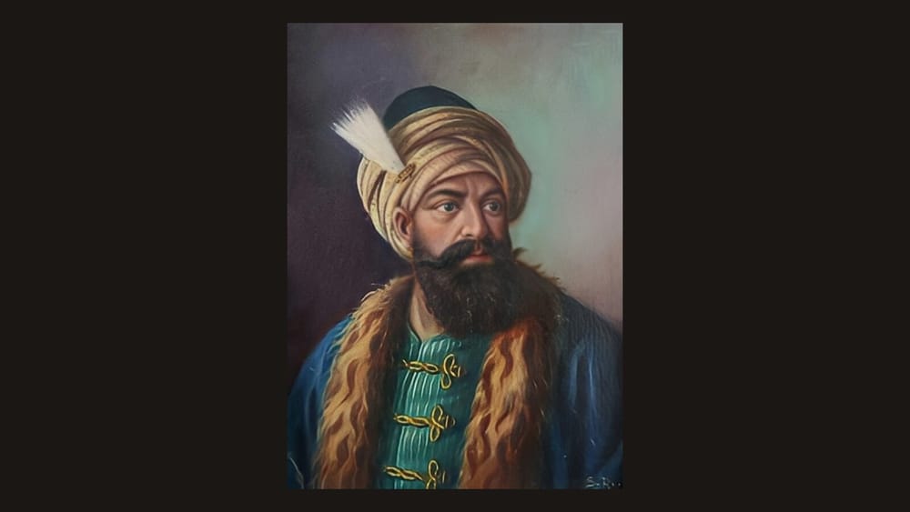 Kara Mahmud Pashë Bushati, portret nga Simon Rrota