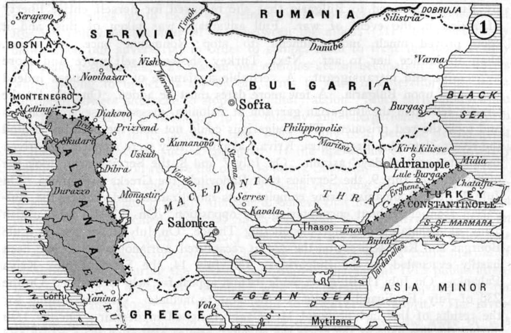 Modifikimet territoriale në Ballkan sipas Konferencës së Londrës, 1913