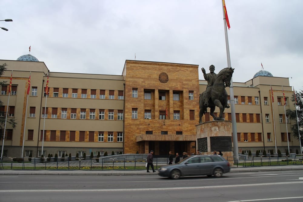Pallati i Kuvendit në Shkup, ku më 16 nëntor 2001 u miratuan 15 amendamentet kushtetuese të Ohrit