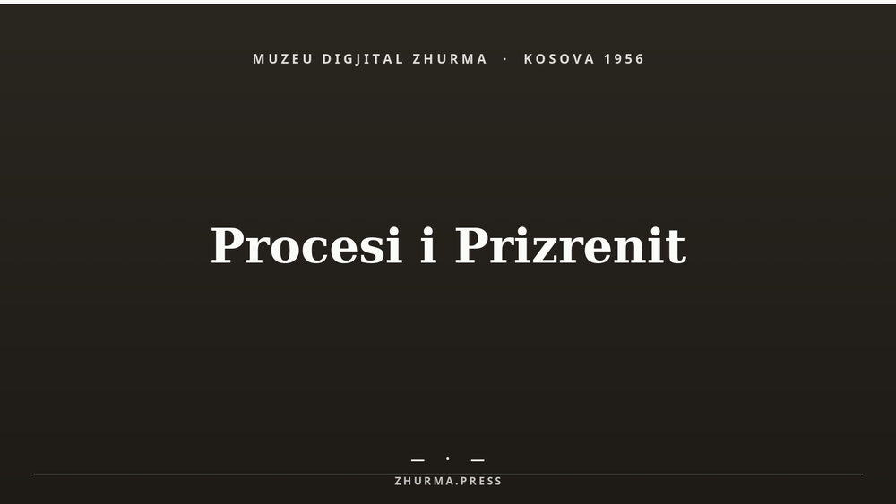 Kartë-titull e Muzeut Digjital Zhurma — nuk u gjet fotografi arkivore me licencë të lirë e gjyqit të mbyllur të vitit 1956