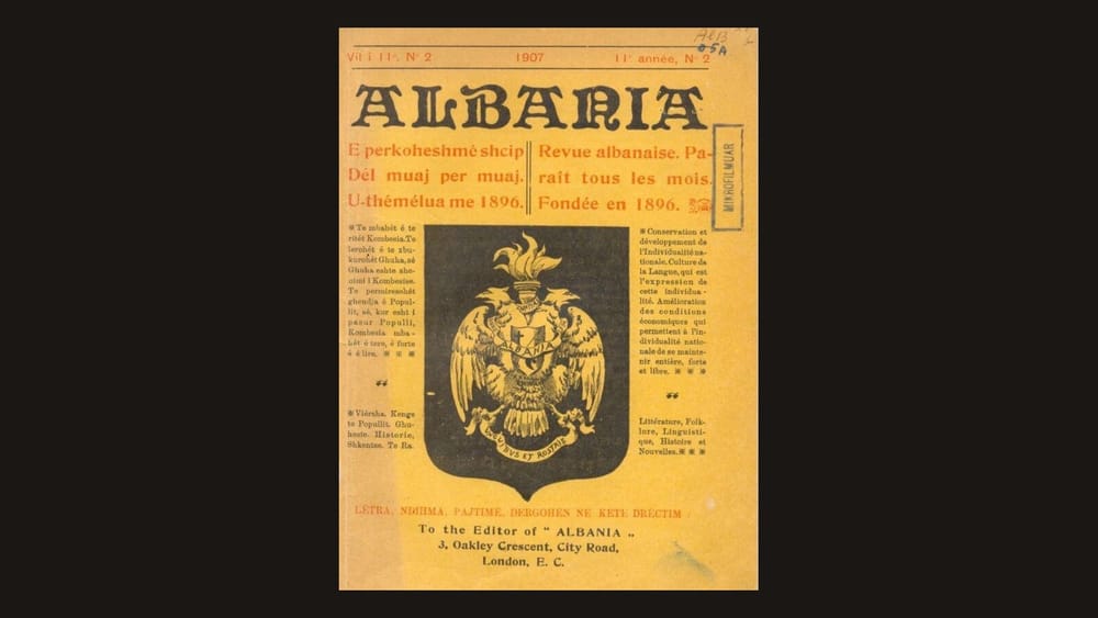 Ballina e revistës “Albania” — Faik Konica