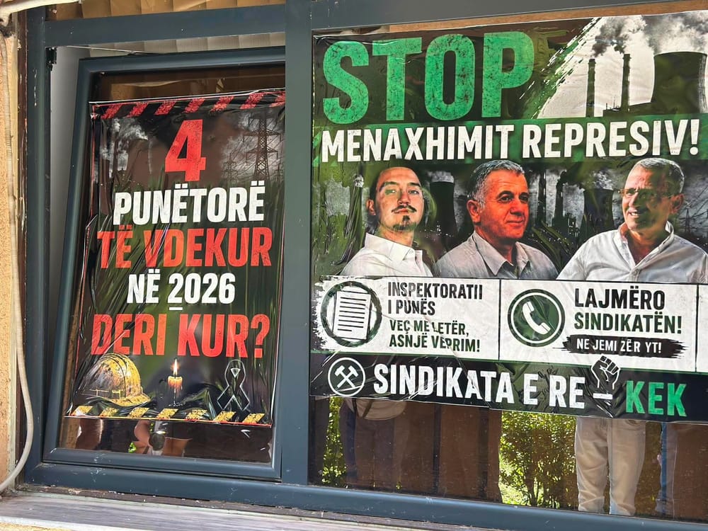 Sindikata e Re e KEK-ut zhvillon aksion simbolik, paralajmëron protestë për nesër