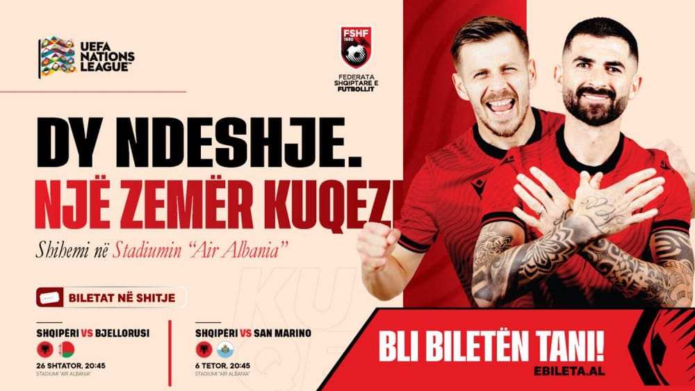 Biletat për ndeshjet e Kombetares ne UEFA Nations League dalin ne shitje