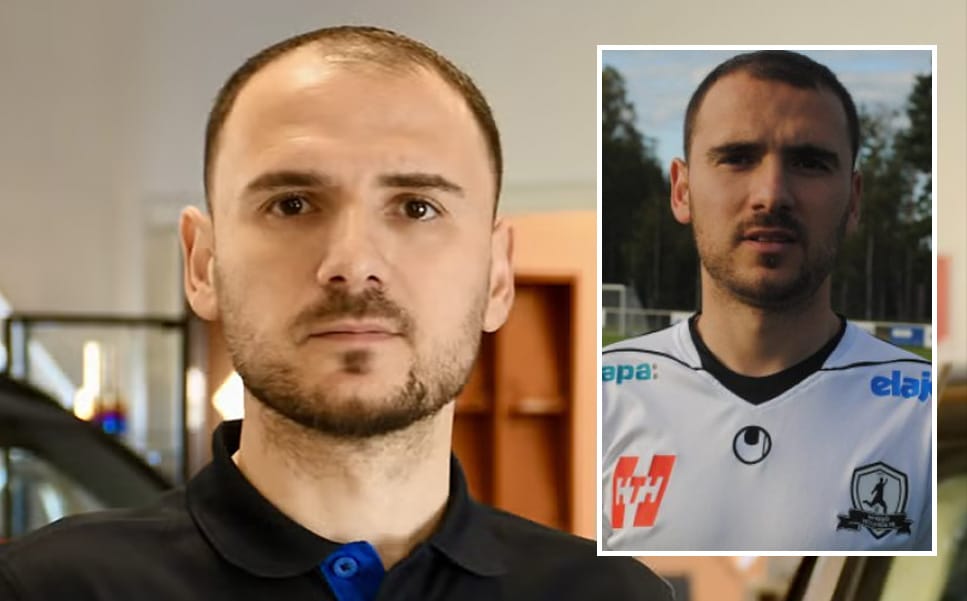 Vdesin ish-futbollisti Kujtim Berisha dhe aktori Tim Curry