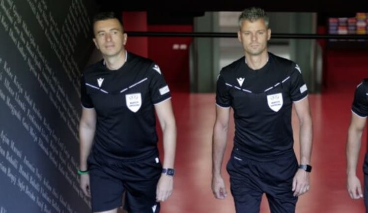 Arbitrat shqiptarë drejtojnë dy sfida play-off të Conference League