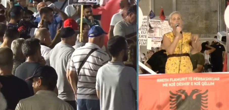 Nëna e kthyer nga emigracioni në protestën e 92-të: Atdheu është në rrezik