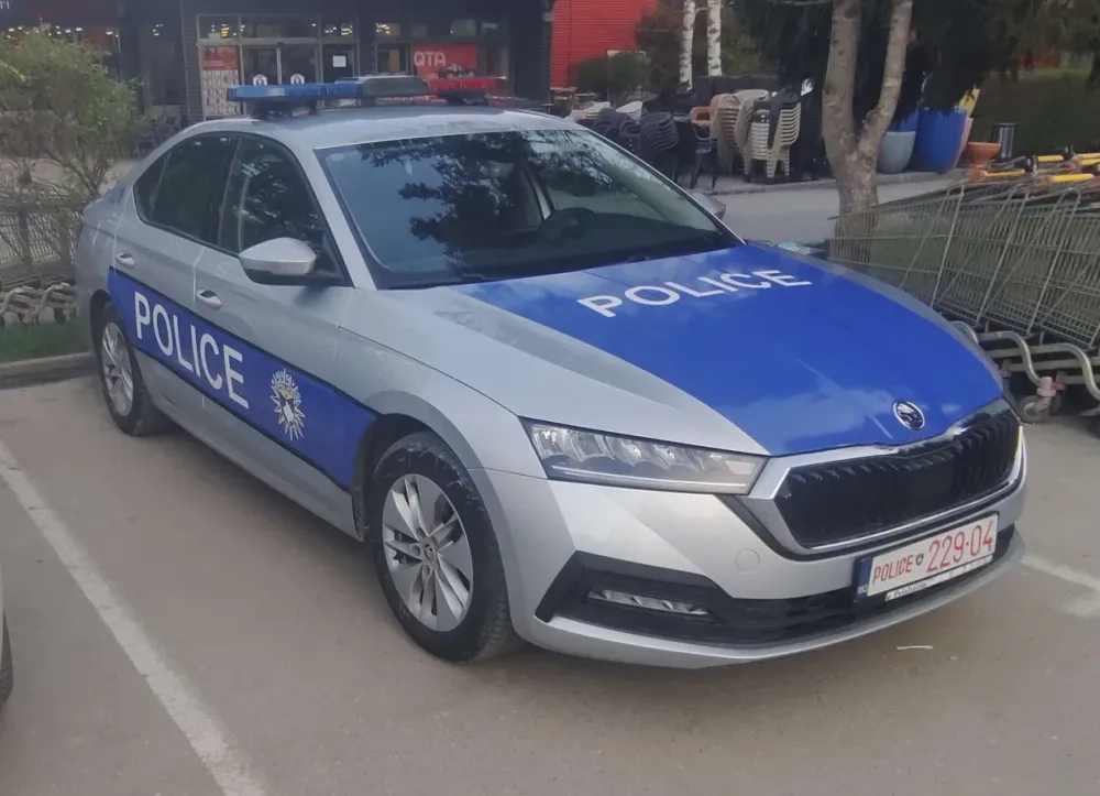 Ilustrim · Kosovo Police Car in QTA parking lot. Skenderaj- Kosovo