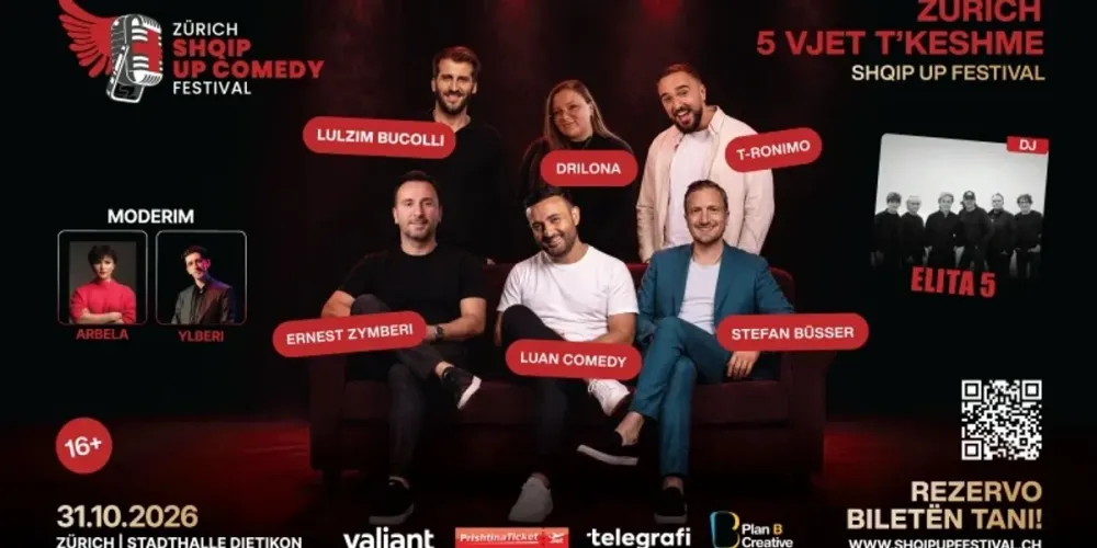 Kompletohet line-up-i i edicionit të 5-të të Shqip Up Comedy Festival në Zvicër