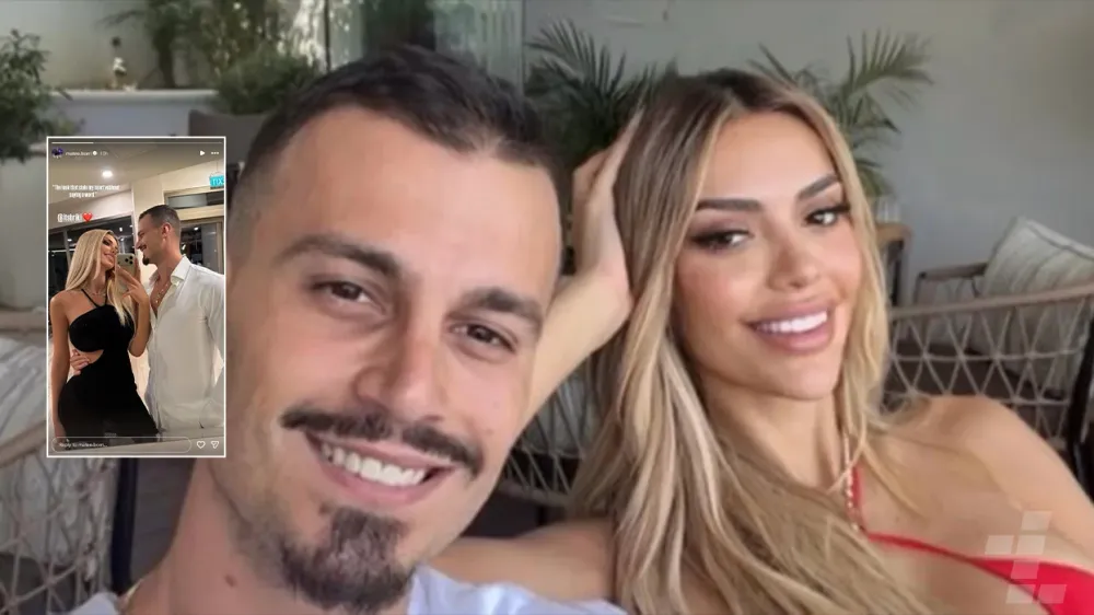 Mateo Borri publikon foto romantike me Brikena Selmanin