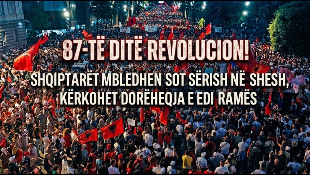 Protestuesit marshuan në Tiranë, thirrje kundër qeverisë dhe Ramës