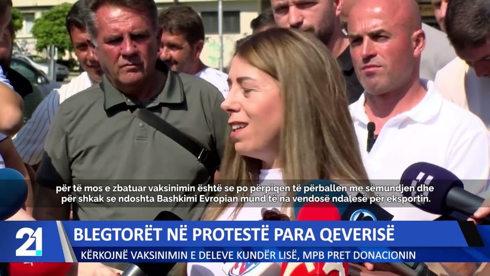 Blegtorët protestojnë para Qeverisë për linë e deleve
