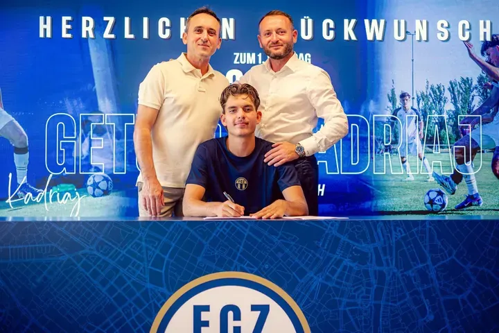 Getuar Kadriaj nënshkruan kontratën e parë profesionale me FC Zurich