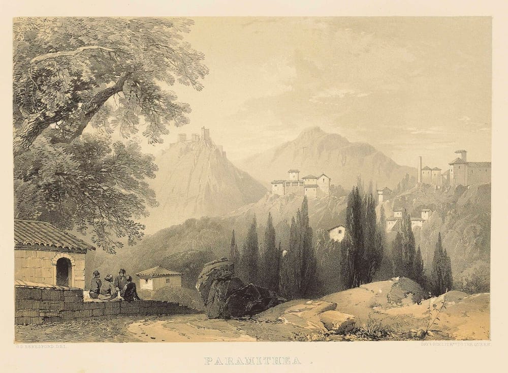 Paramithia (Ajdonat) në një litografi të vitit 1855