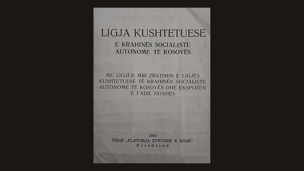 Constitutional Law of SAP Kosova