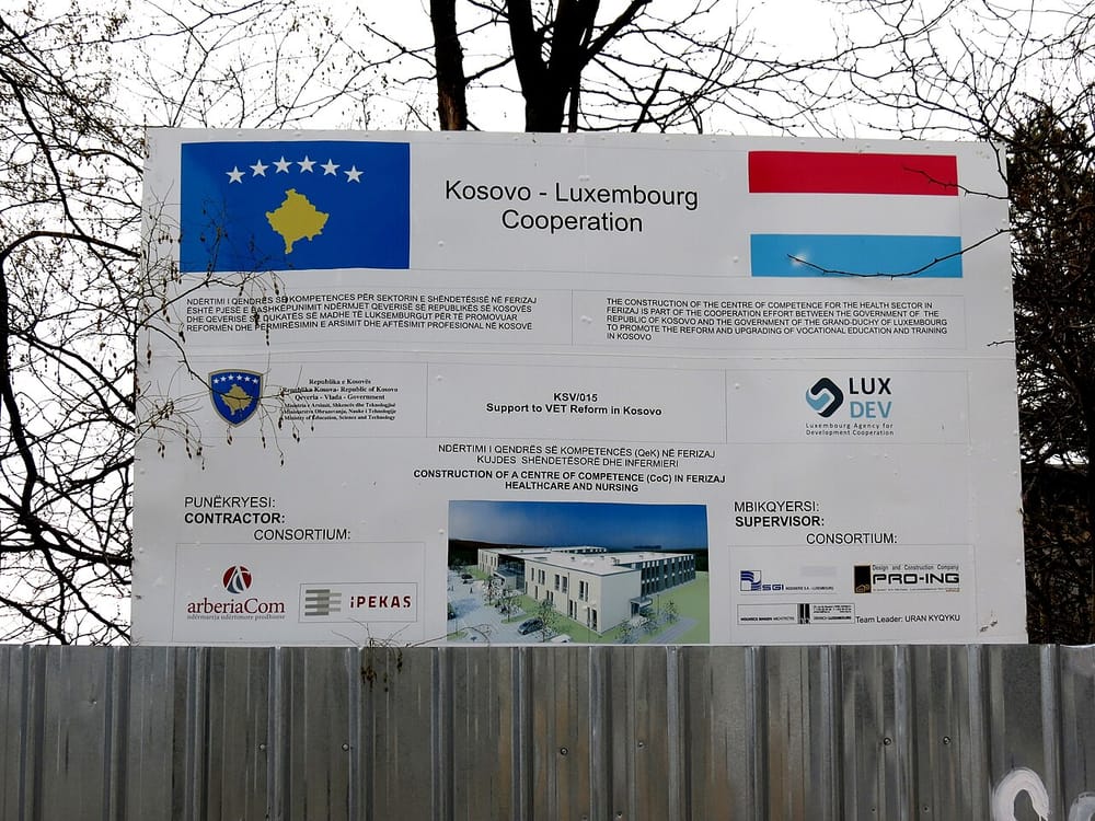 CoC Ferizaj - Construction billboard January 2013