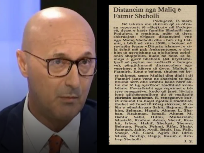 Farefisi i Shehollit distancohet publikisht prej tij që në fillimvitet '90