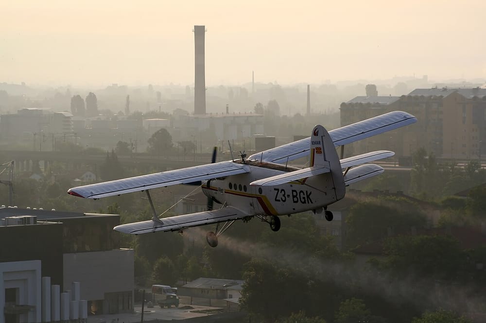 An-2 spraying insecticides
