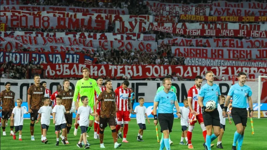 UEFA dënon Crvena Zvezdën me 99,500 euro për mesazhet e tifozëve