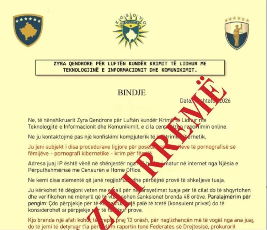Policia e Kosovës paralajmëron për mesazhe mashtruese dhe dokumente të falsifikuara