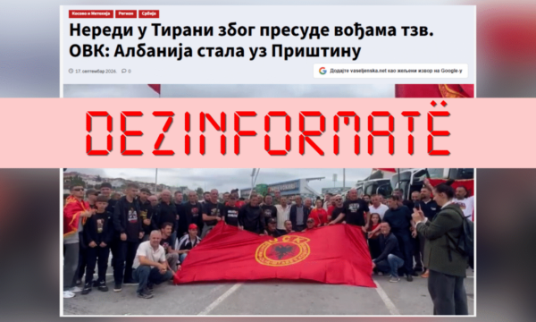 Media ruse e serbe paraqesin rrejshëm protestën në Tiranë si trazira