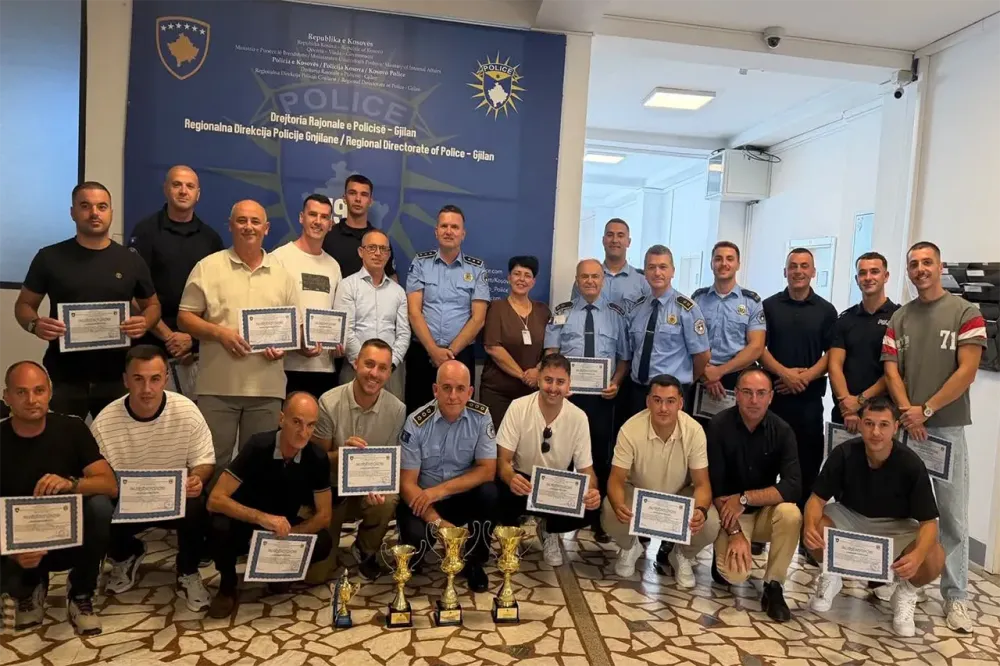 Policia e Gjilanit shkëlqen me dy tituj kampionë në garat sportive