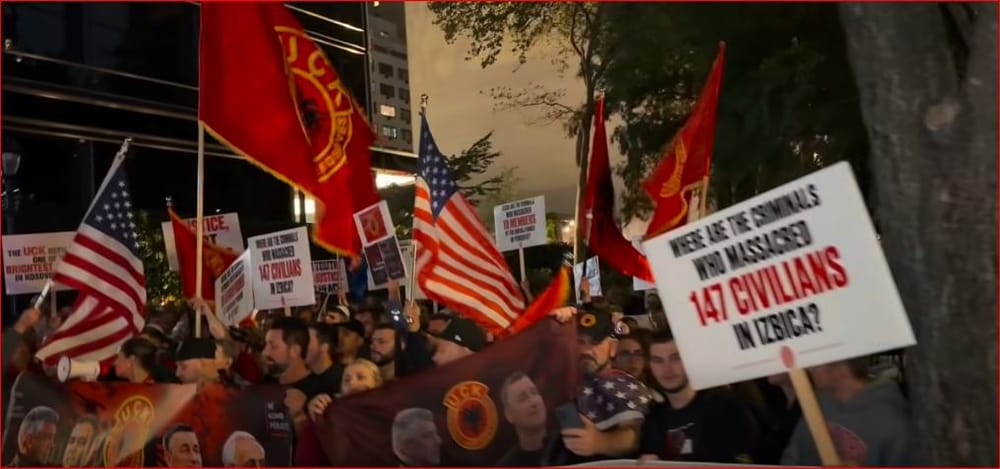 Protestë e shqiptarëve në New York kundër vendimit të Speciales