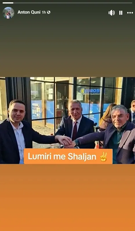 Anton Quni shfaqet në fotografi me Lumir Abdixhikun dhe Kujtim Shalën