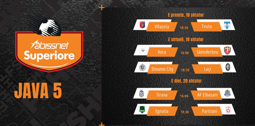 Java e pestë e kampionatit Abissnet Superiore luhet e ndarë në tre ditë