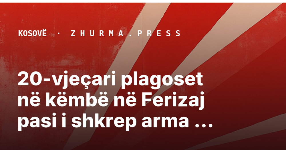20-vjeçari plagoset në këmbë në Ferizaj pasi i shkrep arma në çantë