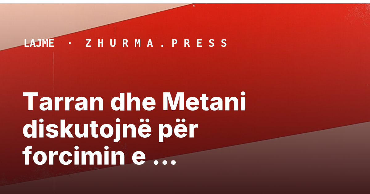Tarran dhe Metani diskutojnë për forcimin e llogaridhënies
