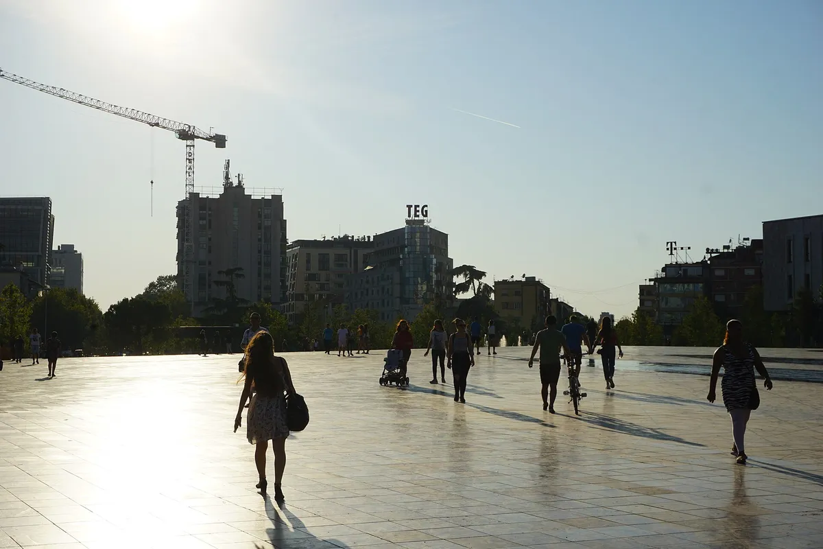 Sheshi Skënderbej në Tiranë, hapësira publike ku u zhvillua koncerti