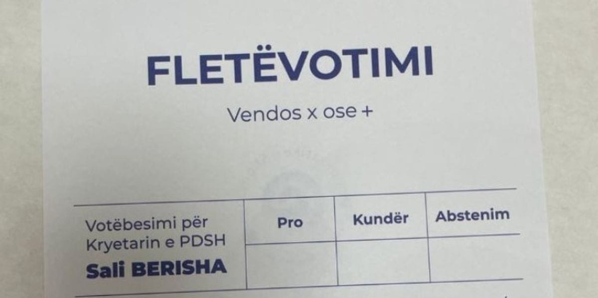 Çfarë fletë votimi publikoi Ervin Salianji dhe çfarë mesazhi përcjell?