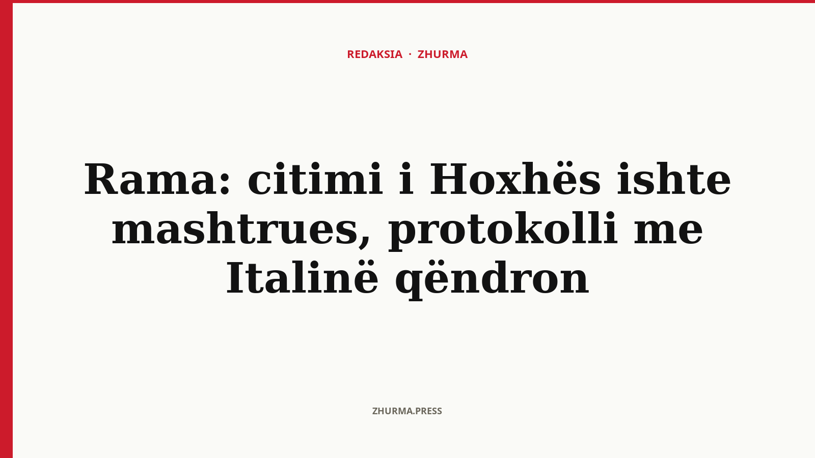 Si i përgjigjet Rama akuzave për citimin e Hoxhës?