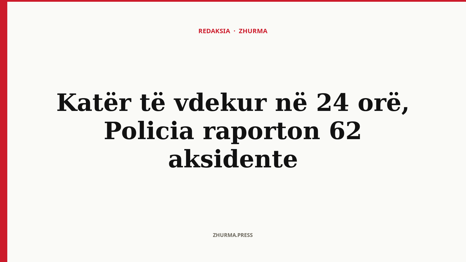 Ku ndodhën aksidentet me katër viktima në 24 orë në Kosovë?