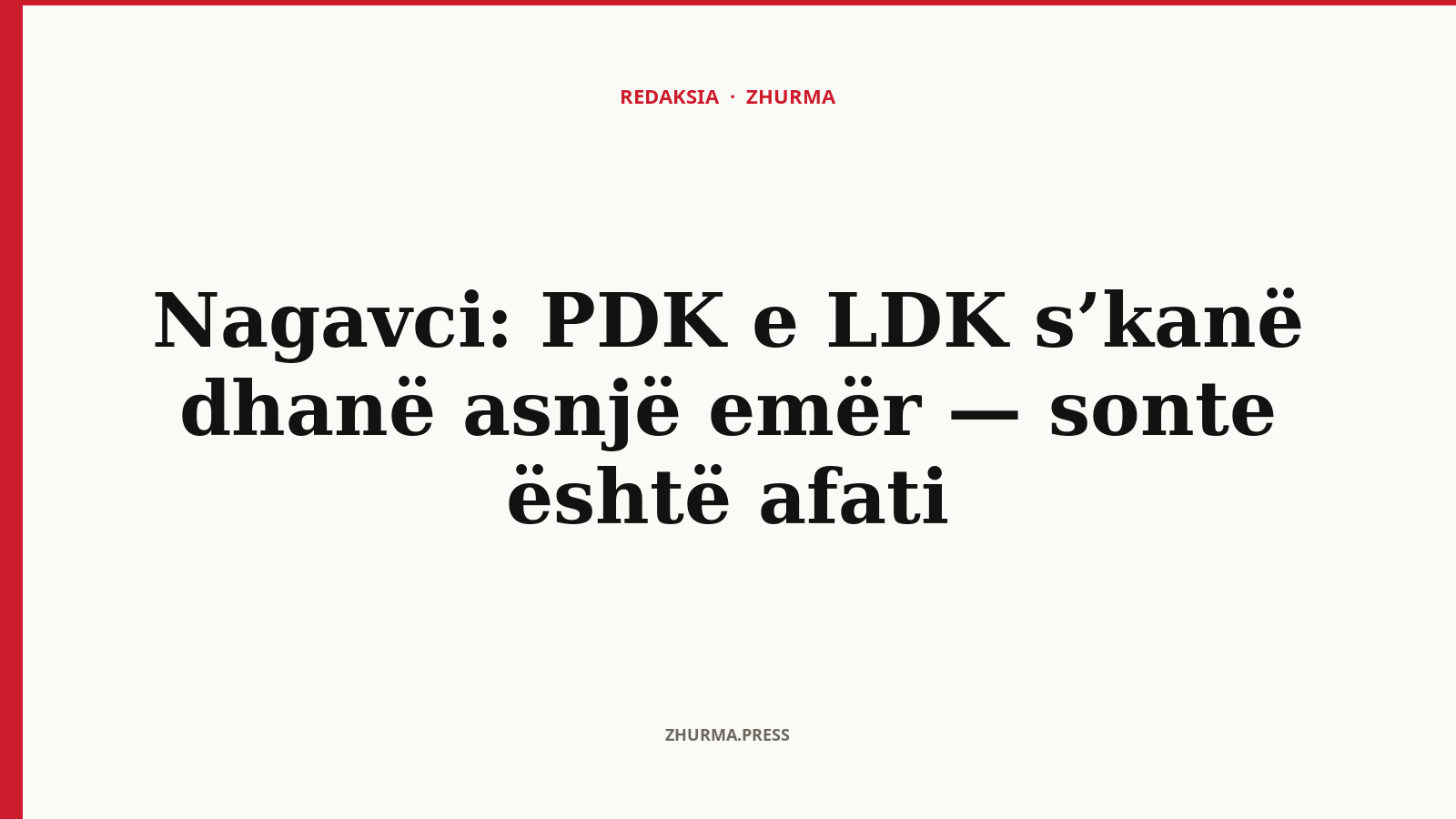 Arbërie Nagavci, shefja e grupit parlamentar të LVV-së