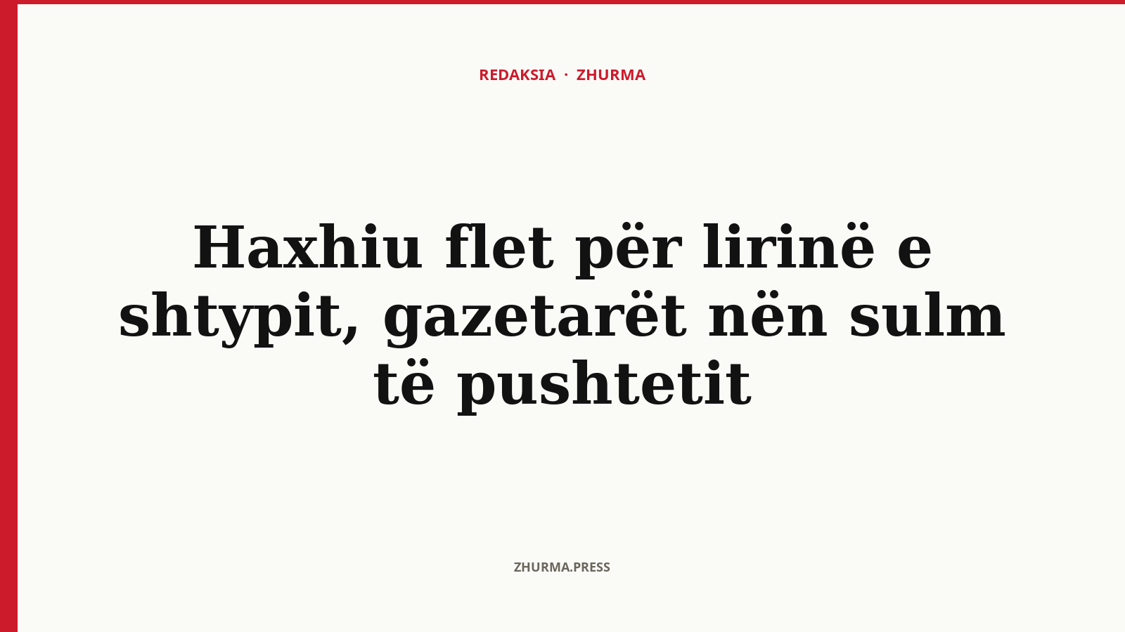 Pse gazetarët e cilësojnë ndryshe ditën e lirisë së shtypit?