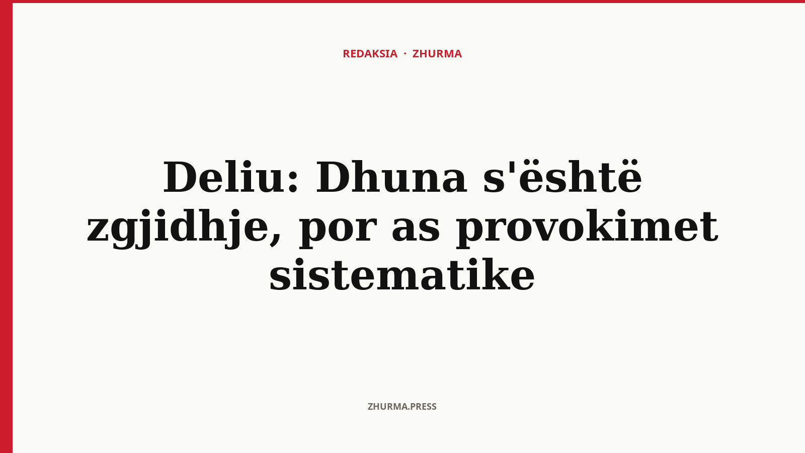 Çfarë thotë Deliu për dhunën dhe provokimet pas sulmit ndaj Hysni Mehanit?