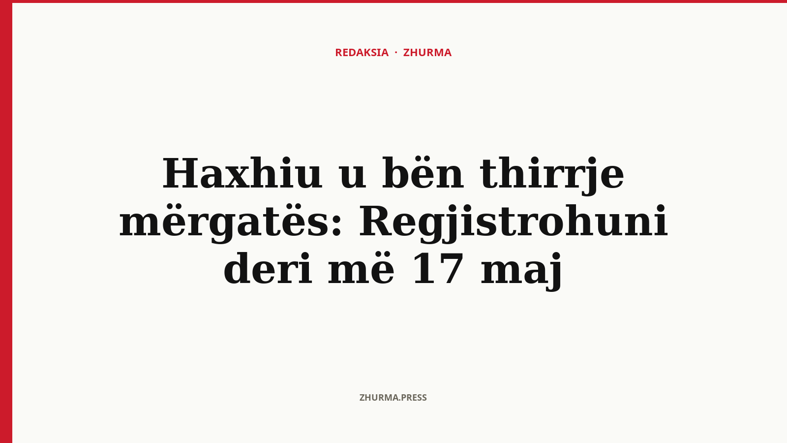Çfarë thirrje i bën Haxhiu mërgatës për regjistrimin e votuesve?