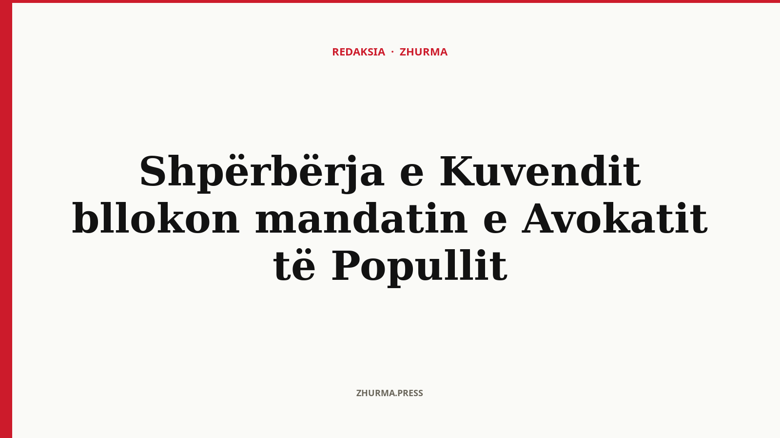 Sa agjenci të pavarura drejtohen nga ushtrues detyre pas shpërbërjes së Kuvendit?