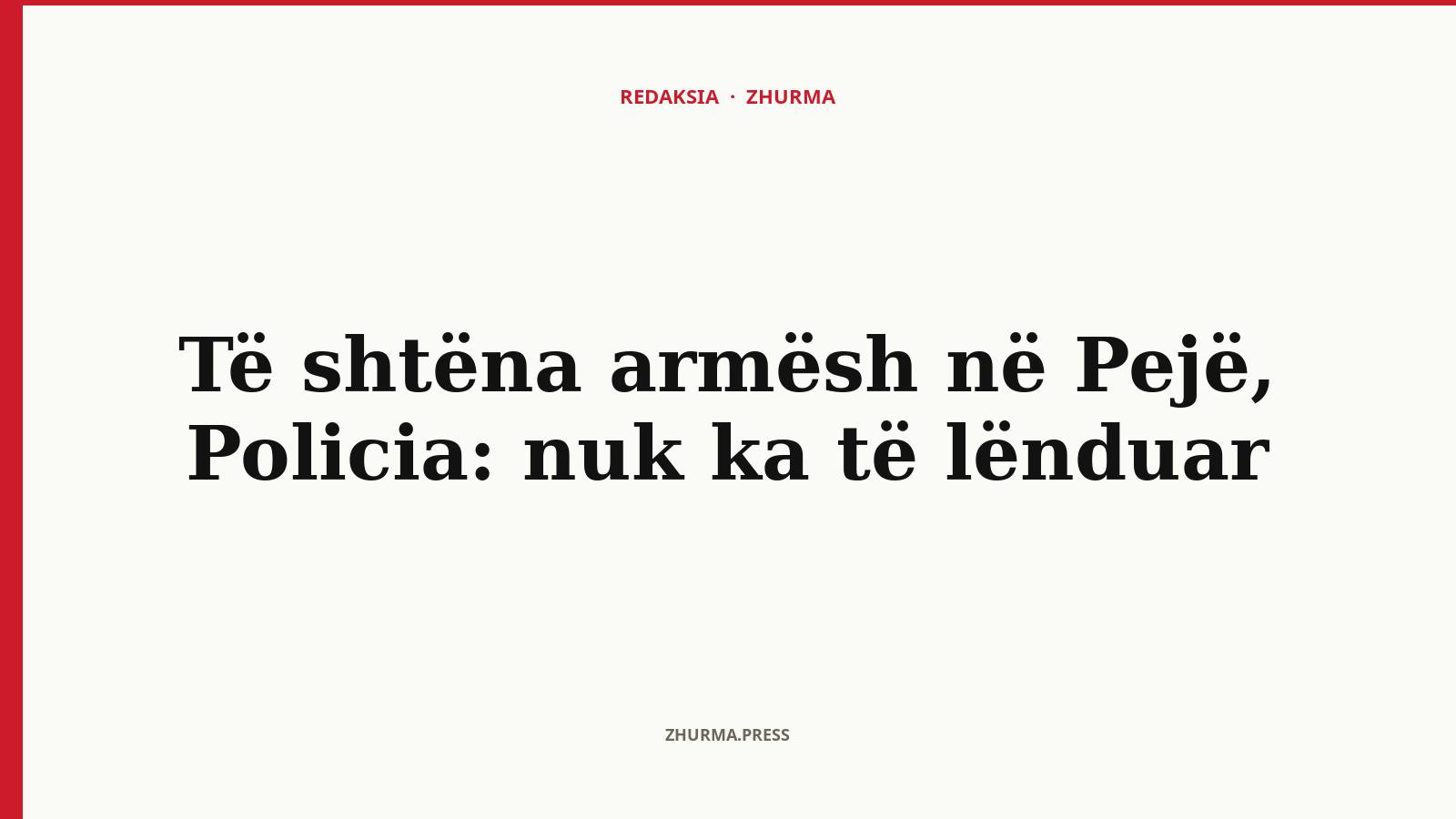 Çfarë ndodhi gjatë të shtënave me armë në Pejë?