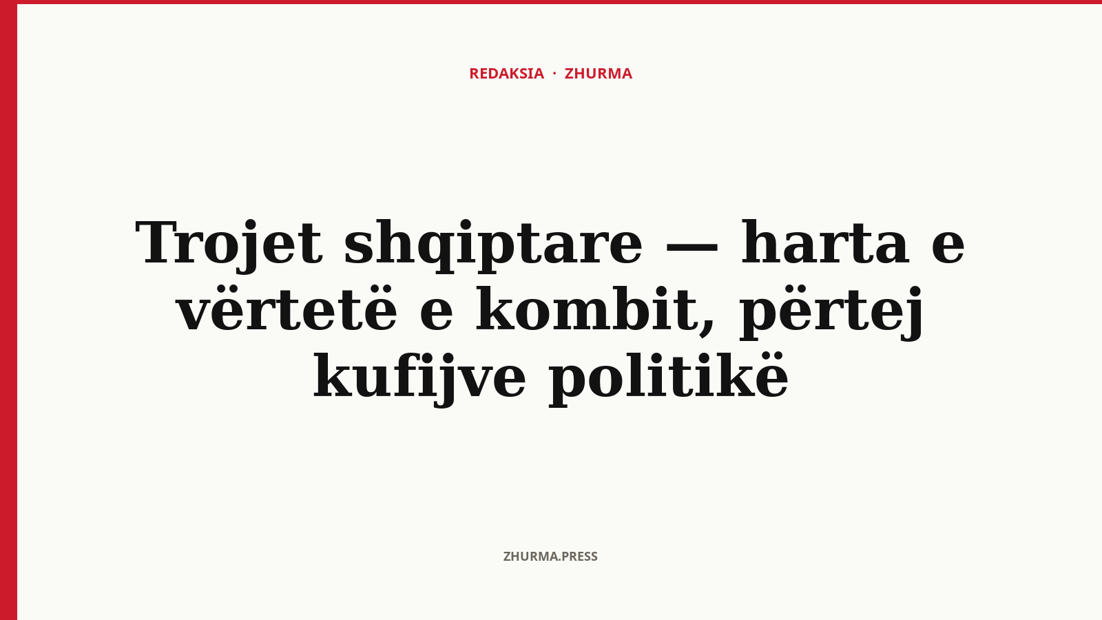 Harta e shtrirjes historike të kombit shqiptar në Ballkan