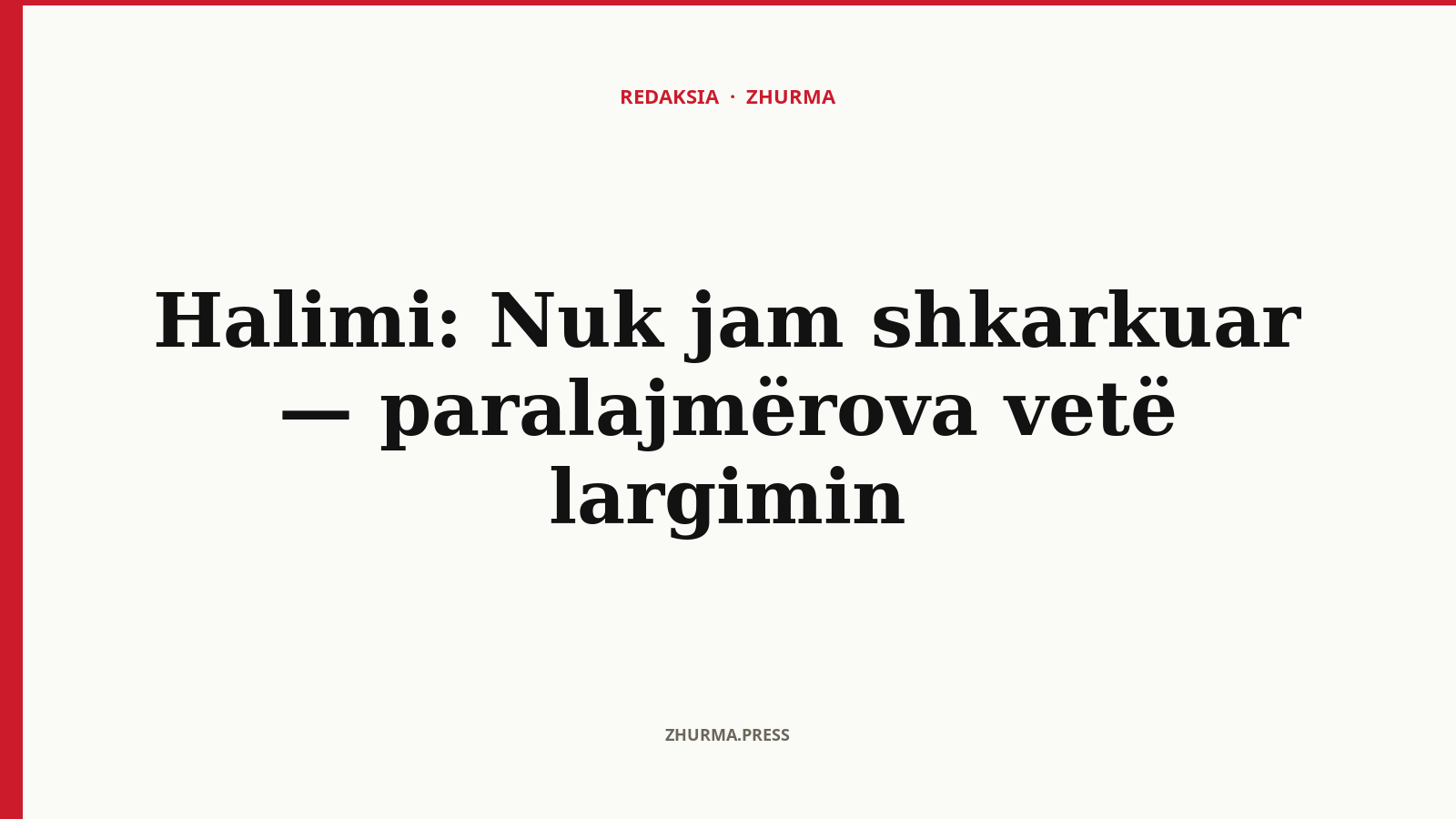 Pse thotë Halimi se nuk është shkarkuar nga Drejtoria e Kulturës?