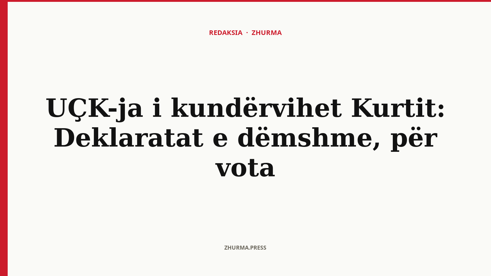 UÇK-ja i kundërvihet Kurtit: Deklaratat e dëmshme, për vota