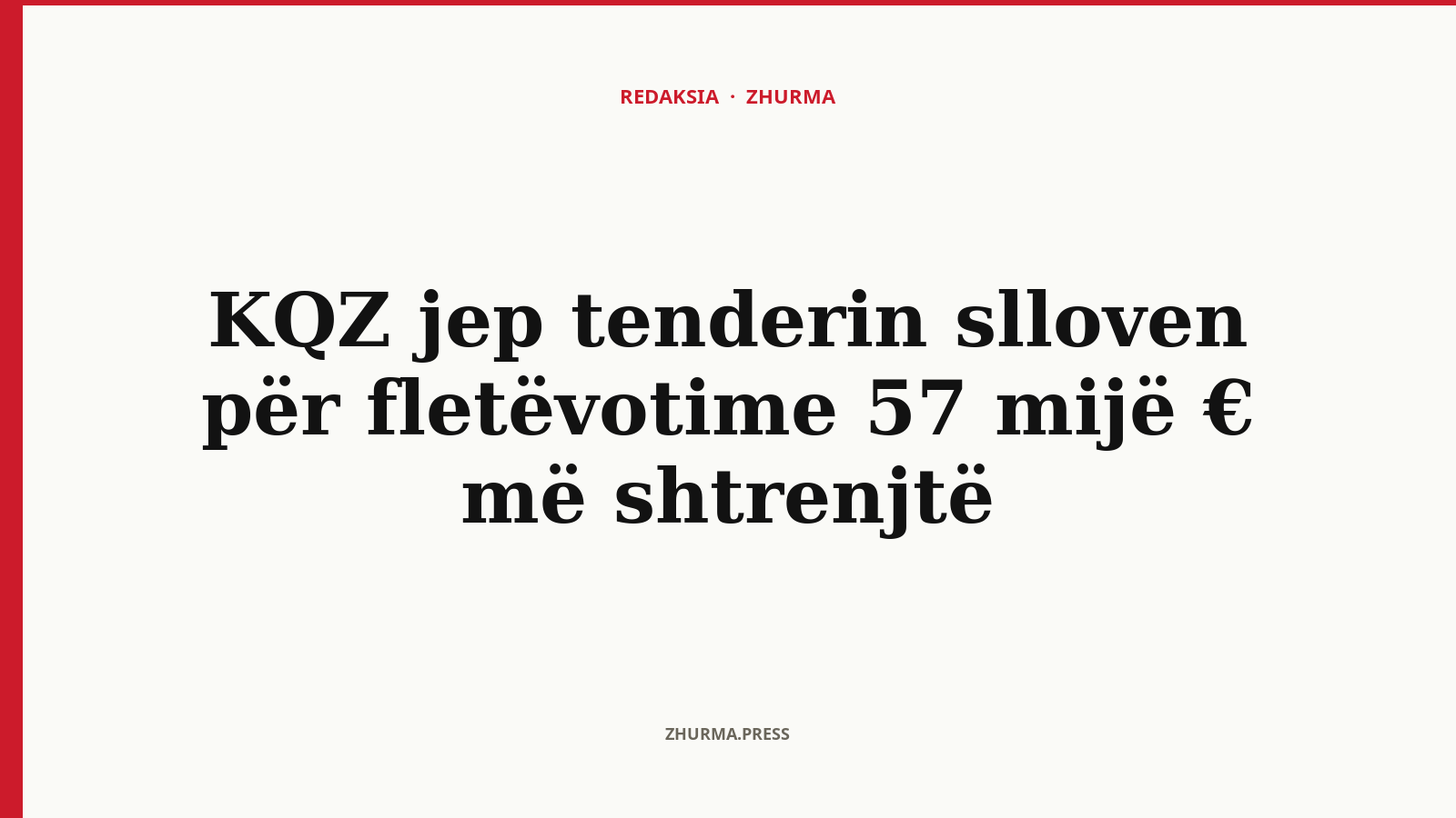 Pse KQZ dha tenderin slloven për fletëvotime 57 mijë € më shtrenjtë?