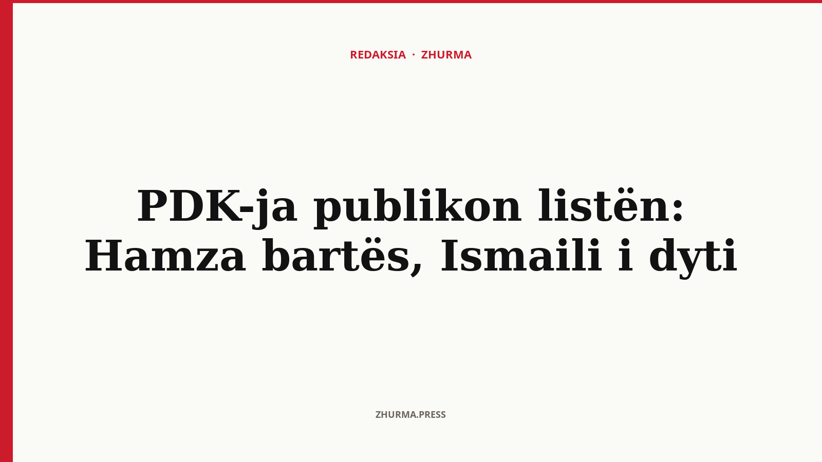 Bedri Hamza, kryetar i PDK-së dhe bartës i listës zgjedhore për 7 qershorin 2026